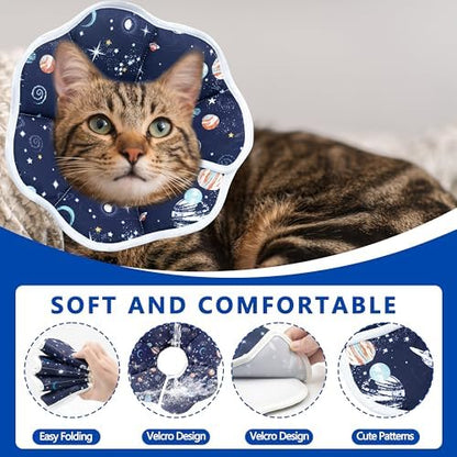 Soft Adjustable Cat Cone Collar, Comfortable Cat Recovery Collar - Image 3