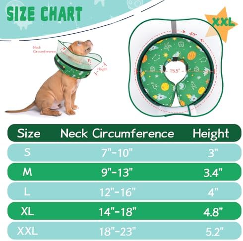 Elevated Inflatable Dog Cone Collar to Stop Licking, Doggie Donut Collar After Surgery, Soft Dog Cone Alternative for Small Medium Large Dogs - Image 6