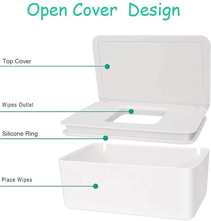 Moorfowl Woof Woof Dog Wipes Dispenser,Upgarde Size(8.2L x 4.9W x 3.9H inches),Grooming Wipes Container Holder for Dog Paw