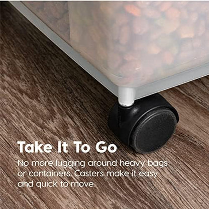 IRIS USA Dog Food Storage Container, Up to 50 lbs, Clear/Gray, Made in USA - Image 5