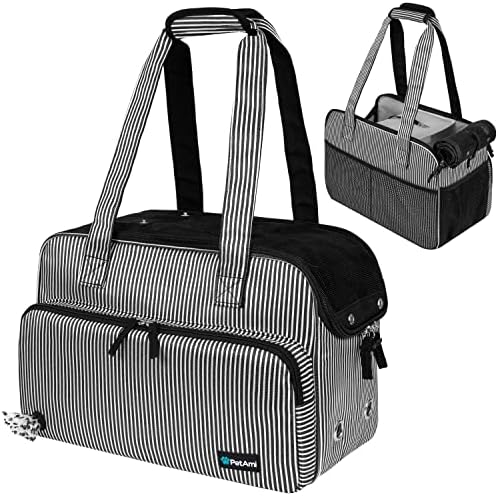 PetAmi Small Dog Purse Carrier, Airline Approved Soft Sided Tote, Stripe by PetAmi