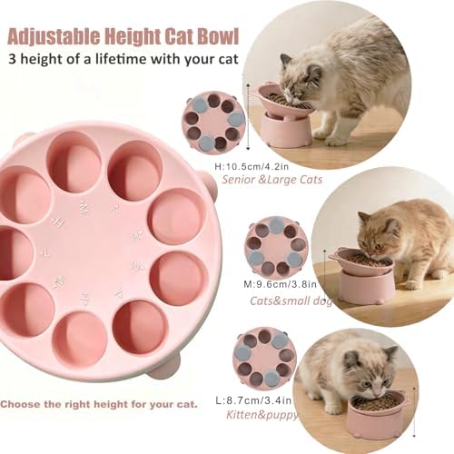 Raised Slow Feeder Cat Bowl, Silicone Elevated Tilted Cat Slow Feeder Bowl - Image 6
