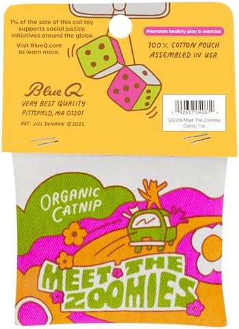 Blue Q Catnip - Cute Cat Toys for Biting w/Funny Graphics - The Zoomies - Image 2