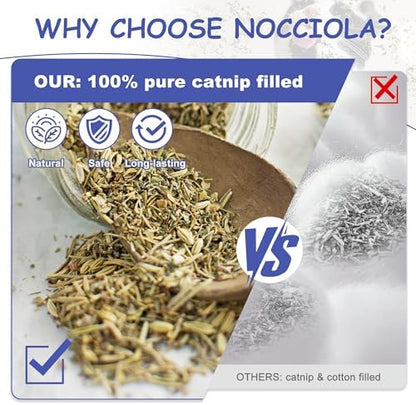 Nocciola 3 Pack Catnip Toys for Cats, Funny Cat Toys Filled with 100% Pure Organic Catnip, Safe Kitten Teething Chew and Kicker Toys, Stress Relieving Fun for Indoor Cats - Image 3