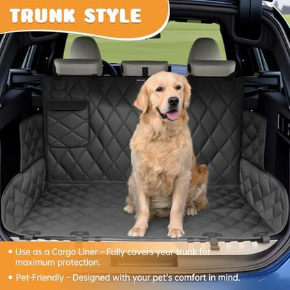 Dog Car Seat Cover for Back Seat 100% Waterproof, Long-Lasting and Soft Nonslip Backseat Dog Cover for Cars, SUVs and Trucks, 600D Oxford Fabric, Black, Standard (54" W x 59" L) - Image 4