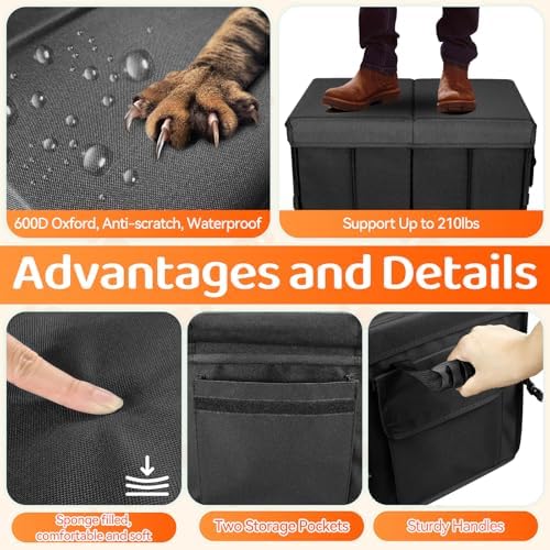 Car Seat Extender for Dogs, Backseat Extender for Large Dog up to 180 LBS, Foldable Back or Front Seat Extender for Most Cars Car Organizer Gap Filler - Image 4