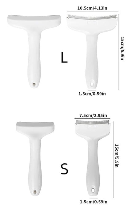 V-Tooth Deshedding Comb, Pet Hair Removal Tool, Multifunctional Hairs Removal Brush, Cat Dog Grooming Brush, Tight V-shaped Comb Teeth To Effectively Remove Pet Hair Loss (White, Large)