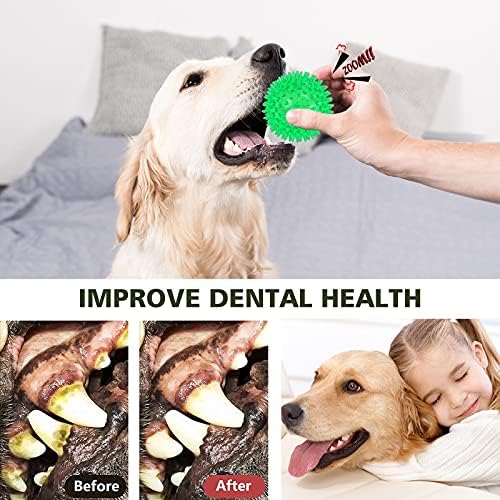 petizer 3-Pack 3.5” Squeaky Dog Toy Balls, Floating Dogs Pool Balls, Dog Spiky Balls, Interactive Fetch Toys for Puppy, Dog Chew Toys - Safe, BPA Free - Image 5