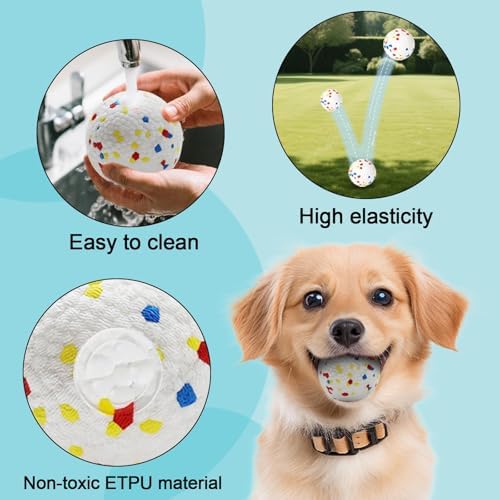 6 Pack Dog Toy Balls, 2.3 Inch ETPU Material, Replacement Balls for Automatic Ball Launcher Machine, Perfect for Small & Medium Dogs, Perfect for 2.3 Inch Automatic Launcher - Image 3
