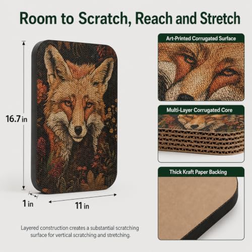 Cat Wall Scratcher, Art Cat Scratching Board for Indoor Cats - Image 2