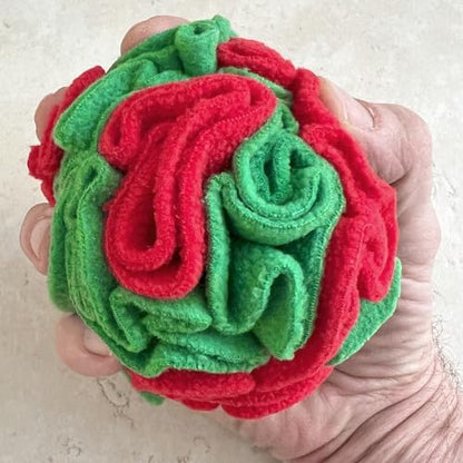 Glory To Dog Small Breed Snuffle Ball Foraging Dog Toy Christmas Green/Red - Image 6