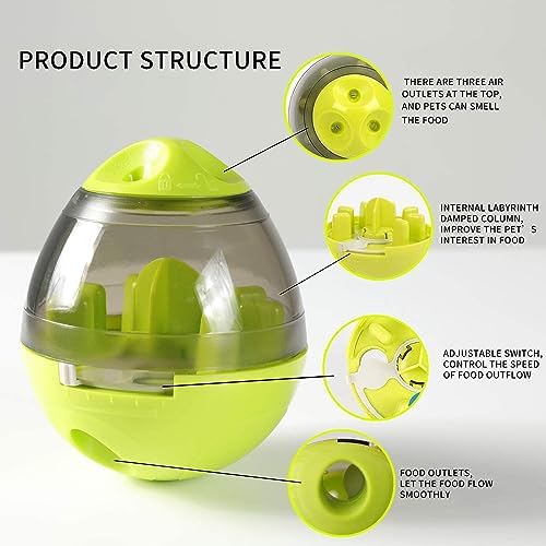 Tumbler Pet Toy, Cat Dog Toy for Pet Increases IQ Interactive (Green) - Image 6