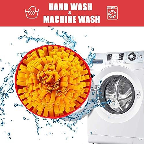 AWOOF Pet Snuffle Mat for Dogs, Interactive Feed Game for Boredom, Encourages Natural Foraging Skills for Cats Dogs Bowl Travel Use, Dog Treat Dispenser Indoor Outdoor Stress Relief (Yellow) - Image 7