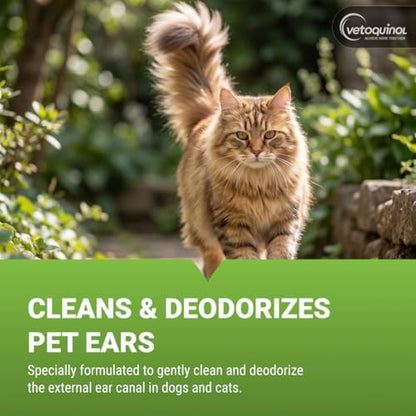 Vetoquinol Ear Cleansing Solution - Gentle Cleaner to Remove Dirt & Debris - Easy-to-Use Drops for Cats & Dogs - Support Clean and Fresh-Smelling Ears - Ideal for Routine Pet Hygiene - 4 Ounces - Image 2
