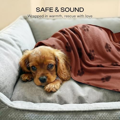 LINENLUX Fleece Dog Blankets 6-Pack, Soft Stretchy for Small Medium Puppy - Image 4
