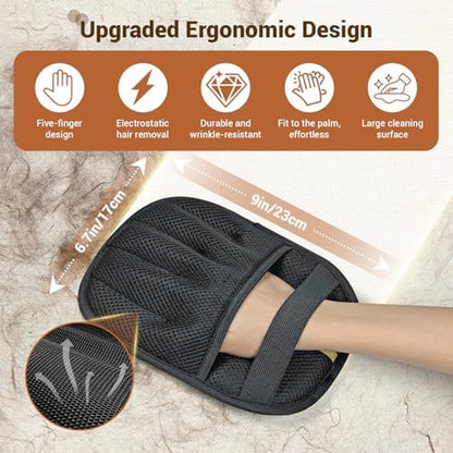 Pet Hair Removal Glove Set, 3PCS Reusable Cleaning Tools - Image 3
