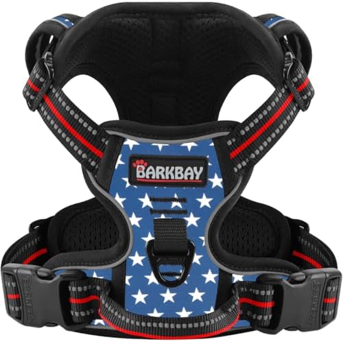 BARKBAY Dog Harness for Large Dog No Pull 2 Leash Clips Dog Vest by BARKBAY