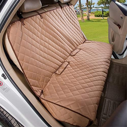 VIEWPETS Bench Car Seat Cover Protector, Waterproof Heavy-Duty, Tan - Image 2