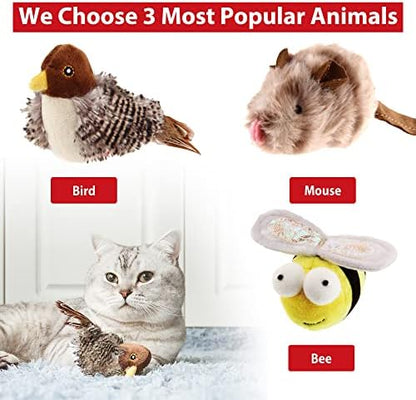 Gigwi 3 Pack Automatic Cat Toys, Interactive Squeaky Toys for Cats Inddoor - Image 2
