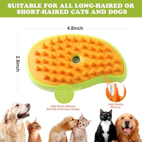 Steam Brush for Cats Shedding, 3 in 1 Steamy Water Pet Hair Removal Comb with Steamer, Spritz Comb for Dog, Indoor Cat Spray Mist Grooming Defur Brush, Cepillo Vapor Gato Perro, Steaming Cleaning Spa - Image 7