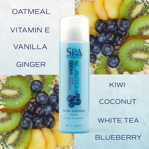 TropiClean SPA Tear Stain Remover for Dogs, Blueberry Facial Shampoo, 8oz - Image 4