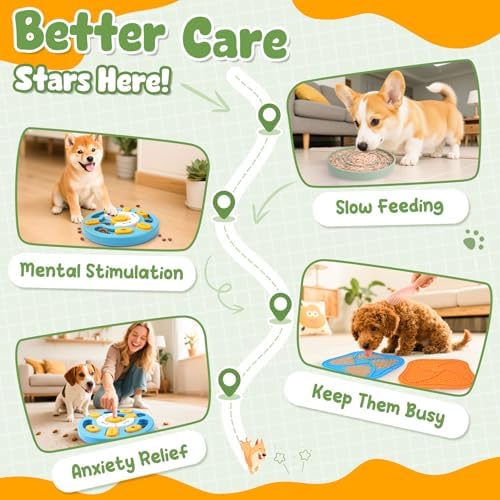 KIPRITII Dog Enrichment Toys with Lick Mat, Puzzle Toy & Slow Feeder - Image 4