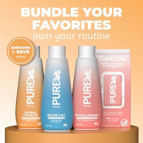 TropiClean Pure Oatmeal Dog Shampoo for Itchy Skin Relief, 22oz - Image 7