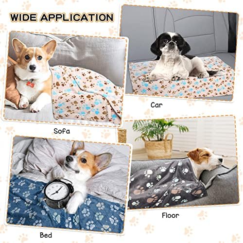 Rezutan Blanket for Large Dogs & Cats Soft Reversible Cute Paw 40"x31" - Image 6