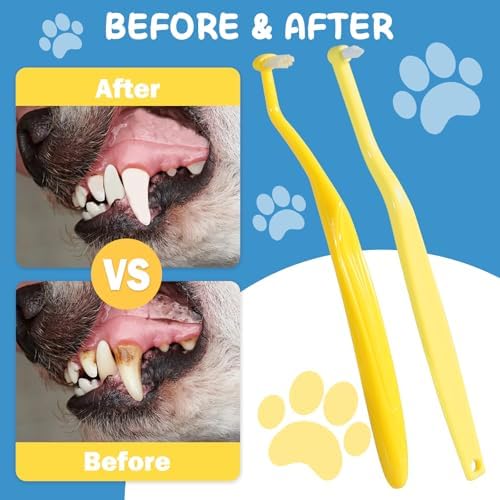 E.M&S.T by Emmeliestella Small Dog & Cat Toothbrush Horizontal Head, Cat Dental Care, Dog Tooth Brush, Oral Hygiene, Easy Handle, Deep Clean, Soft Bristles, Multi-Angle, Pointed Toothbrush, 3PCS - Image 2