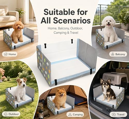 Dog Litter Box, Waterproof Foldable Pee Pad Holder, Dog Potty Tray - Image 6