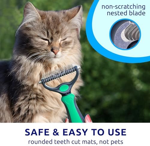 Pat Your Pet Deshedding Brush & Metal Comb Grooming Combo for Cats & Dogs - Image 5