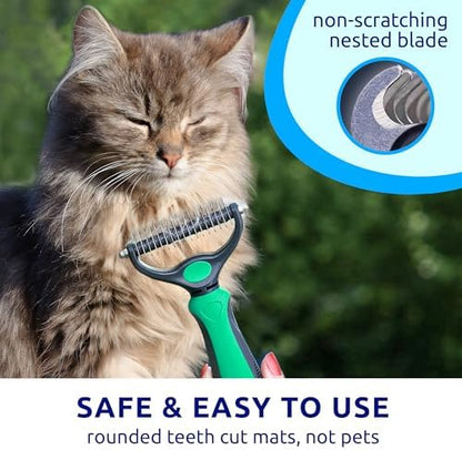Pat Your Pet Deshedding Brush & Metal Comb Grooming Combo for Cats & Dogs - Image 5