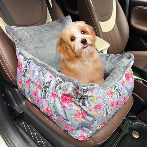 Dog Car Seats for Small Medium Sized Dogs Carseat for Car Funny Fuzzy Pet Dog Booster Car Seat Puppy Under 31 Lbs with Soft Plush Cushion&Washable Removable Cover by Unknown