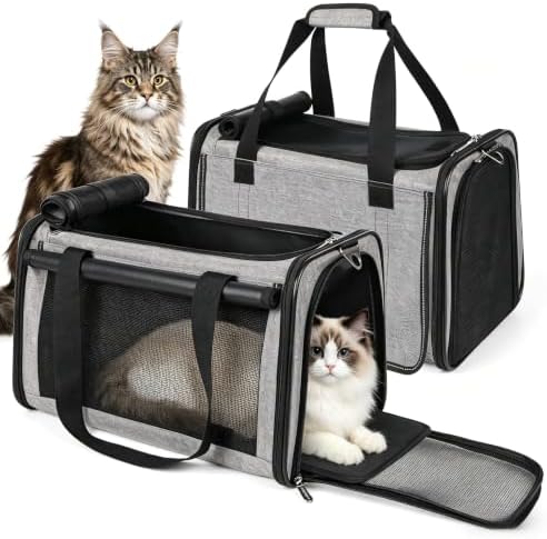 YUDODO 2 Packs 25 lbs Soft Sided Pet Carrier for Large Cat & Small Dog - Image 3