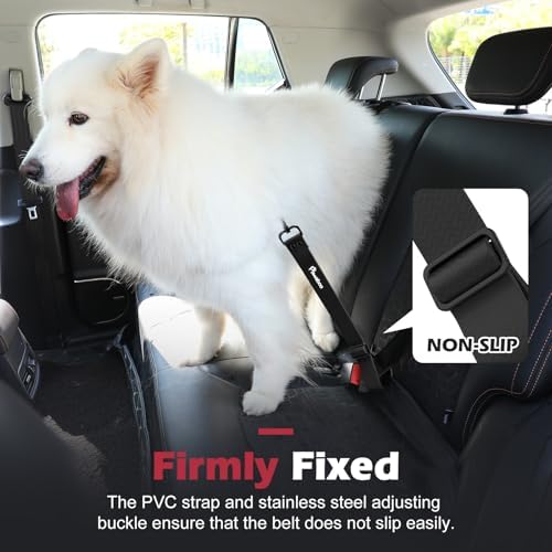 Pawaboo 2Pack Dog Seat Belt for Car with 360° Hook，20 in, Chew-Proof, Black - Image 5