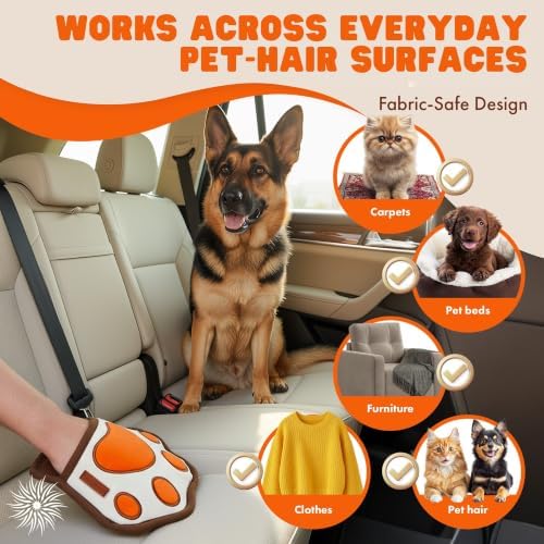 Blueppyness FurAway Electrostatic Pet Hair Remover Glove for Dogs & Cats, Reusable Grooming Mitt for Couch, Furniture, Clothes, Carpet & Car, Washable Dry-Use Fur and Lint Remover - Image 4