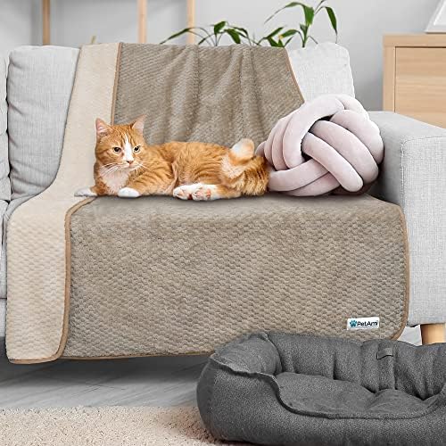 PetAmi Waterproof Dog Blanket, Leakproof Puppy Blanket, 40x60 Taupe Beige - Image 6