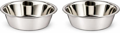 Stainless Steel Dog and Cat Bowls, Pack of 2, Replacement Bowl for Pets (14oz)