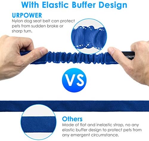 URPOWER 3-in-1 Dog Car Seat Belt, Adjustable Bungee, 2 Pack - Image 6