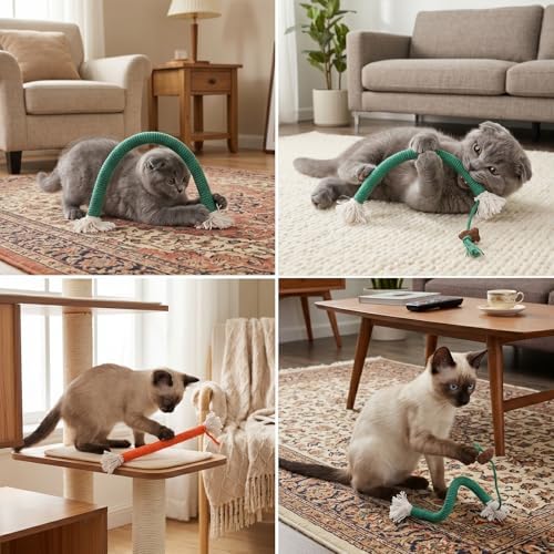 Jeffdad 6 Pcs Cat Toys Chew Ropes, Interactive Kitten Teething Toys - Image 7