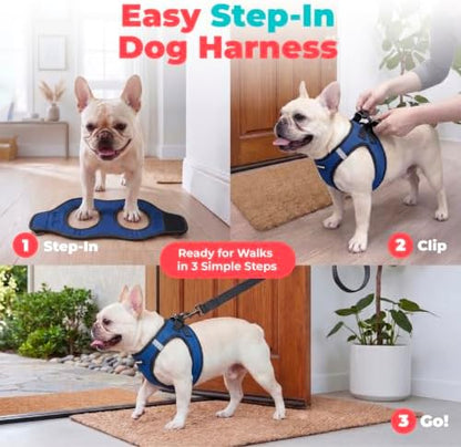 Voyager Step-in Air Dog Vest Harness - Royal Blue/Black Trim, X-Large - Image 3
