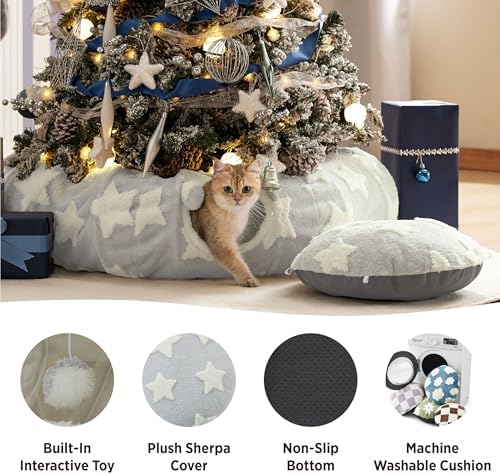 Lesure Donut Cute Jacquard Cat Tunnel Bed Kitten Toys for Puppy Bunny - Image 3