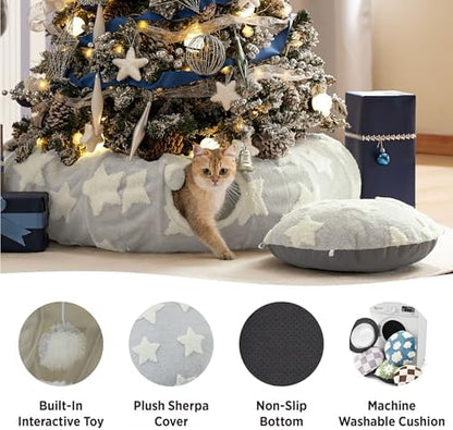 Lesure Donut Cute Jacquard Cat Tunnel Bed Kitten Toys for Puppy Bunny - Image 3