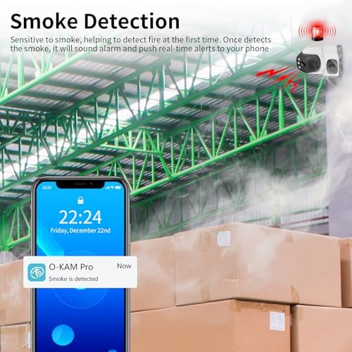 VSTARCAM Indoor Security Camera with Smoke Detection, 2K UHD Smoke Detector Camera, Motion Detection, Auto Tracking, Color Night Vision, 2-Way Audio, Cloud & SD Card Storage(up to 256GB) - Image 3