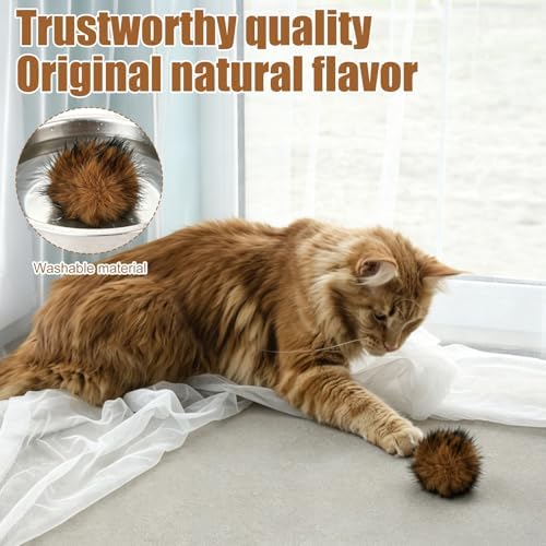 3pcs Cat Faux Rabbit Fur Balls Soft Catnip Toys - Image 7