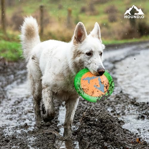 Hound2O Reflective Flyer - Dog Frisbee Fetch Toy - Orange Outdoor Toy - Image 3