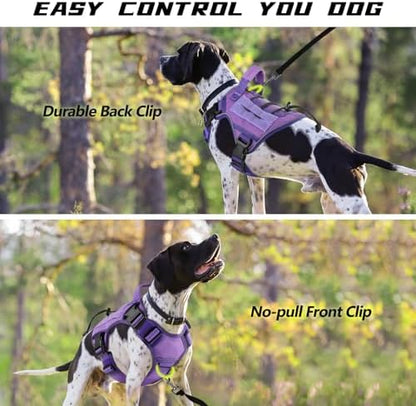 WINGOIN Purple Tactical Dog Harness for Small Dogs,No Pull Dog Harness - Image 5
