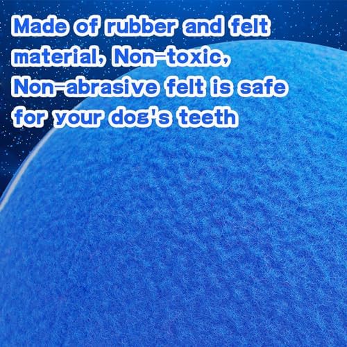 Banfeng Big Tennis Ball for Dogs, Giant Dog Tennis Ball Toy Large Outdoor Sports Gift for Small Medium Large Dog (Blue, 9.5 inch) - Image 4