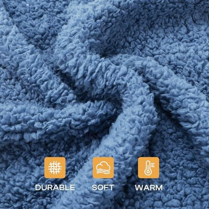Luciphia 1 Pack 3 Calming Dog Blanket Fluffy Premium Fleece Pet Blankets Soft Sherpa Throw for Dogs Puppy Cat Haze Blue Small (23" x16") - Image 2