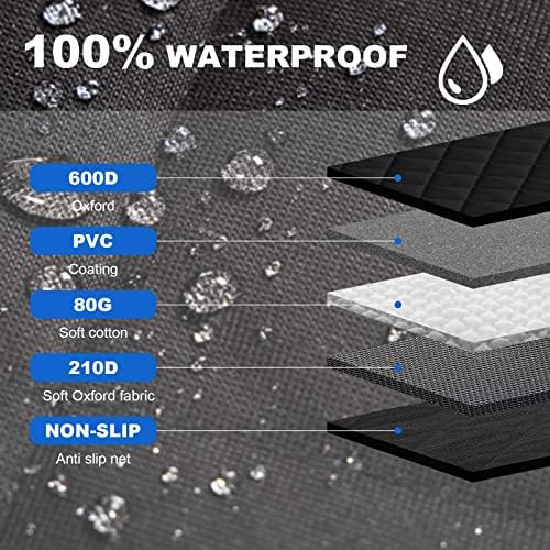 4-in-1 SUV Cargo Liner for Dogs, Non-Slip Water Resistant Pet Trunk Mat with Side Flaps Protector & Back Seat Organizer, Dog Backseat Cover for SUVs Vans - Image 6